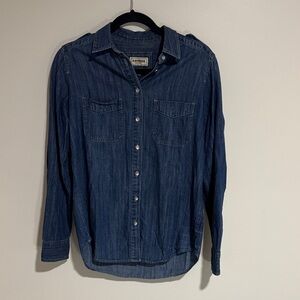 Express Men's Indigo Denim Button-Down Shirt